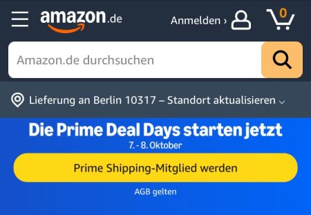 德国amazon 十月会员日开始了